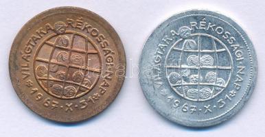 1967. "Világtakarékossági nap - 1967. X. 31. / Fáy András" Al és bronz emlékérem (2xklf) (...