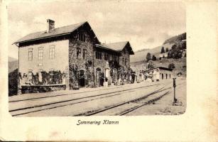 Klamm am Semmering, Bahnhof / railway station. B.K.W.I. No. 766. (EK)