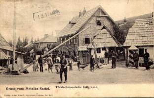 1906 Metaljka, Metalka-Sattel (Cajnice); Türkisch-bosnische Zollgrenze / Turkish-Bosnian customs border, border guards. Verlag Adolf Slawik (Rb)