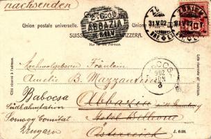 1902 Zürich, Zurich; Tagblatt der Stadt Zürich. Städtisches Amtsblatt / Art Nouveau newspaper montag...