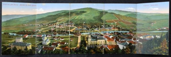 Vatra Dornei, Dornavátra, Bad Dorna-Watra (Bukovina, Bucovina, Bukowina); Totalansicht / Vederea totala / 5-tiled folding panoramacard + "K.u.K. Eisenbahnregiment 2. Betriebs Komp. (I. Sektion)"