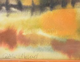 Györki Árpád (1954-): Fatemplom. Akvarell, papír, jelzett. Üvegezett fakeretben. 50x70 cm