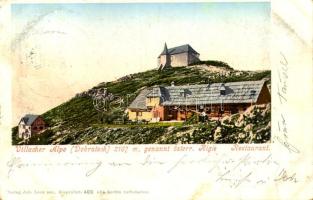 1902 Dobratsch, Villacher Alps; genannt österr. Rigi, Restaurant / mountain restaurant, chapel (fl)