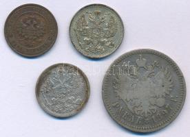 Orosz Birodalom 1897. 1R Ag "II. Miklós" + 1907-1913. 20k Ag (2xklf) + 1916. 1k Cu T:XF-F ...