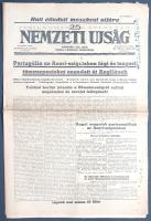 [II. Világháború] Nemzeti Ujság. 1943. október 14. (Napilap, Jubileumi 25. évfolyam, 232. szám) &quo...