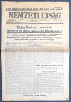 [II. Világháború] Nemzeti Ujság. 1944. április 13. (Napilap, XXVI. évfolyam, 82. szám) "A légi ...