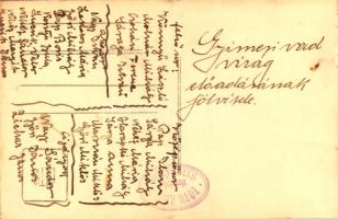 Nyírbátor, Gyimes Vad Virág előadásának felvétele, színészek névsora a hátoldalon. Tóth árpád fényké...