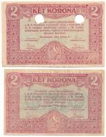 Kecskemét 1919.06.05. 2K pénzutalvány, lyukasztással érvénytelenítve + 2K pénzutalvány T:F,VG
Adamo...