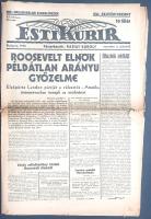 [II. Világháború] Esti Kurir. 1936. november 5. (Napilap, XV. évfolyam, 254. szám) "Roosevelt e...