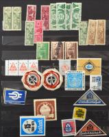 900 db levélzáró, segélybélyeg, tagbélyeg, reklámbélyeg kb az 1910-1990 közötti időszakból 12 lapos ...