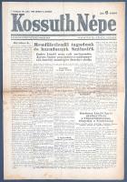 [II. Világháború] Kossuth Népe. 1945. október 6. (Napilap, I. évfolyam, 131. szám) "Rendületlen...