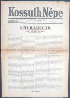 [II. Világháború] Kossuth Népe. 1945. április 28. (Napilap, I. évfolyam, 1. szám) "A mi harcunk...