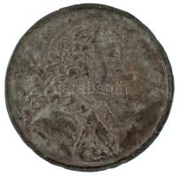 DN Uralkodói portrét ábrázoló Sn lemezérem (53mm) T:VF ND Sn plate medal depicting a monarchs portrait (53mm) C:VF