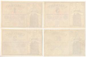 Budapest 1919. 1K + 2K + 5K + 10K "Schlick Nicholson Gép-Waggon- és Hajógyár" utalvány. Te...