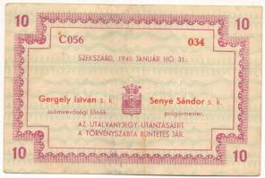 Szekszárd 1945. "Szekszárd M. város" 10P T:F
Adamo SZS-2.3
