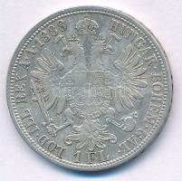 Ausztria 1888. 1Fl Ag "Ferenc József" T:XF,VF 
Austria 1888. 1 Florin Ag "Franz Jose...