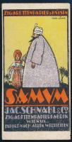 cca 1920 Samum Zigarettenpapier & Hülsen, Jac. Schnabl & Co. Zigarettenpapierfabrik Wien számolócédula.