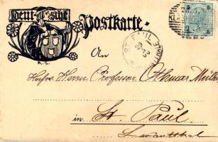 1900 Aus deutscher Land. Hubert Köhler Art Nouveau litho s: R. Schiestl (EK)