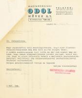 1934-43 2 db drogériákhoz kapcsolódó okmány: 1934 Bp., Droma Kereskedelmi és Ipari Vállalat, számla ...