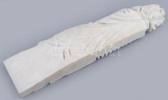 Árvai Ferenc (1935-2004): Női figura. Faragott márvány, jelzés nélkül, talapzat nélkül, sérült, m: 4...