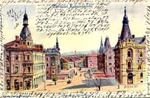 1901 Kolozsvár, Cluj; Wesselényi Miklós utca. Kováts P. fiai kiadása + titkosírás / street + cryptography s: Bienert