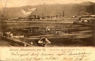 1903 Nagybocskó, Velikij Bicskiv, Velykyy Bychkiv (Máramaros); Klotild első magyar vegyipari részv. társ. gyártelep. Berger Miksa kiadása / chemical factory (EB)