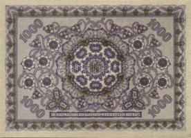 Ausztria / Osztrák-Magyar Bank 1922. 1000K (4x) egymás utáni sorszámokkal T:I-
