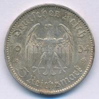 Német Harmadik Birodalom 1934E 5M Ag "Garnisonkirche" T:XF patina German Third Reich 1934E...