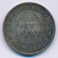 Német Harmadik Birodalom 1935A 5M Ag "Garnisonkirche" T:XF,VF patina German Third Reich 19...