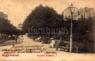 1905 Nagyvárad, Oradea; Ezredévi Emléktér / square, park (r)