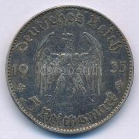 Német Harmadik Birodalom 1935J 5M Ag "Garnisonkirche" T:VF patina German Third Reich 1935J...