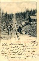 1901 Komandó, Kommandó, Comando, Comandau; Gorí sikló, iparvasút. Bogdán F. fényképész / industrial funicular railway