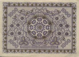 Ausztria / Osztrák-Magyar Bank 1922. 1000K (2x) kis ugrású sorszámokkal T:I-