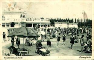 1935 Balatonalmádi, Fövenyfürdő, strand (felületi sérülés / surface damage)