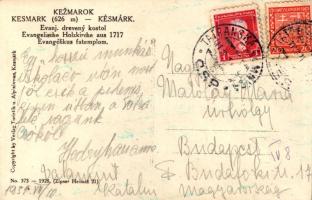 1931 Késmárk, Kezmarok; Evangélikus fatemplom. Turistik u. Alpinismus No. 373. 1928. Zisper Heimat 2...