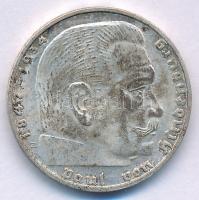 Német Harmadik Birodalom 1938E 2M Ag "Hindenburg" T:XF patina German Third Reich 1938E 2 M...