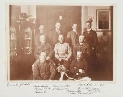 1901 Tátra, Öt-tó részletének fotója, színezett fotó kartonon, feliratozott a fotón és kartonon, a k...