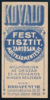 Kovald fest, tisztít számolócédula, ragasztással.