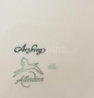Arzberg "Allerdinn" süteményes tányér szett, 6 db, jelzett, egyiken pattanással, d: 19 cm