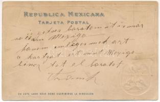 Mexico - stamps and coat of arms. J. G. Hatton No. 30. Art Nouveau, embossed litho (EK)