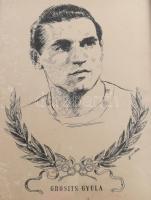 1953 Aranycsapat tagjainak arcképe, Puskás Ferenc, Bozsik József, Budai II. László, Buzánszky Jenő, ...