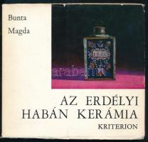 Bunta Magda: Az erdélyi habán kerámia. Bukarest, 1973, Kriterion. Egyetlen kiadás. Fekete-fehér és színes képekkel illusztrálva. Kiadói papírkötés, minimálisan sérült borítóval.