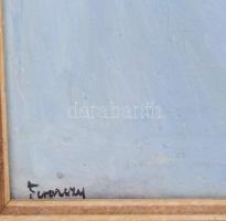 Ferenczy jelzéssel: Portré. Olaj, vászon. Dekoratív, kissé kopott fakeretben. 70x53 cm