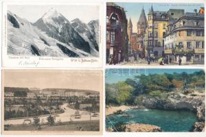 21 db RÉGI külföldi város képeslap vegyes minőségben / 21 pre-1945 European town-view postcards in mixed quality