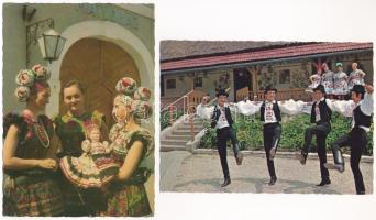 21 db MODERN népviseletes motívum képeslap / 21 modern folklore motive postcards