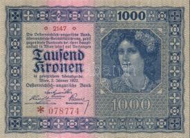 Ausztria / Osztrák-Magyar Bank 1922. 1000K T:I