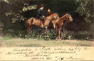 1903 Horse riding couple (EK)