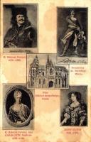 Kassa, Kosice; Dóm, II. Rákóczi Ferenc nyugvóhelye, Charlotte Amália, Zrínyi Ilona, Temetvényi Gr. Bercsényi Miklós. Radó Béláné kiadása / Francis II Rákóczi and his family (fl)