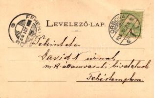 1906 Ada Kaleh, utca, török üzlet, bazár, Bego Mustafa. Hairy u. Ahmed kiadása / street view, Turkis...