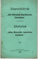 1902 Alapszabályok az Első Móriczföldi Bank Részvénytársaságnak. Temesvár. Nyomatott Csendes Jakabnál